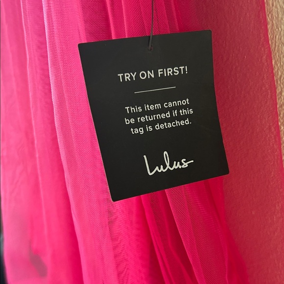 Lulu's Hot Pink Mini Cocktail Dress Size Medium - Picture 12 of 12